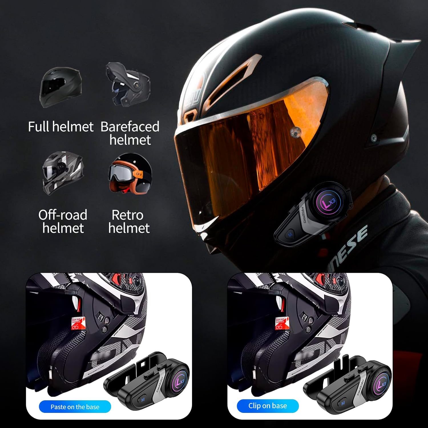 AUDÍFONOS BLUETOOTH PARA CASCOS MOTO