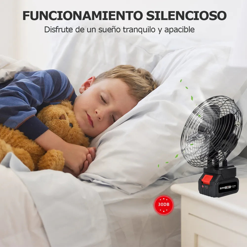 VENTILADOR RECARGABLE CON BATERÍA DOBLE