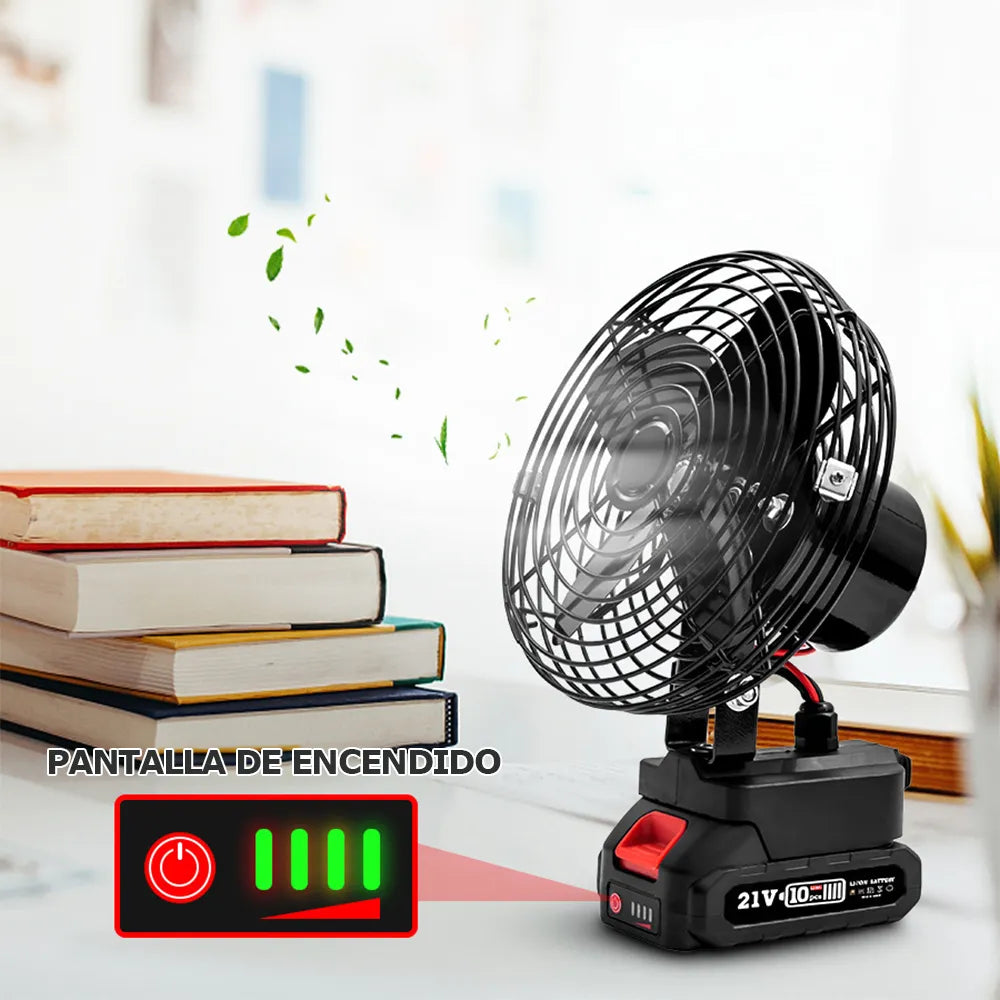 VENTILADOR RECARGABLE CON BATERÍA DOBLE