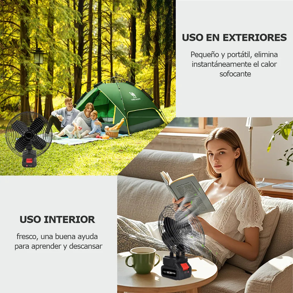 VENTILADOR RECARGABLE CON BATERÍA DOBLE