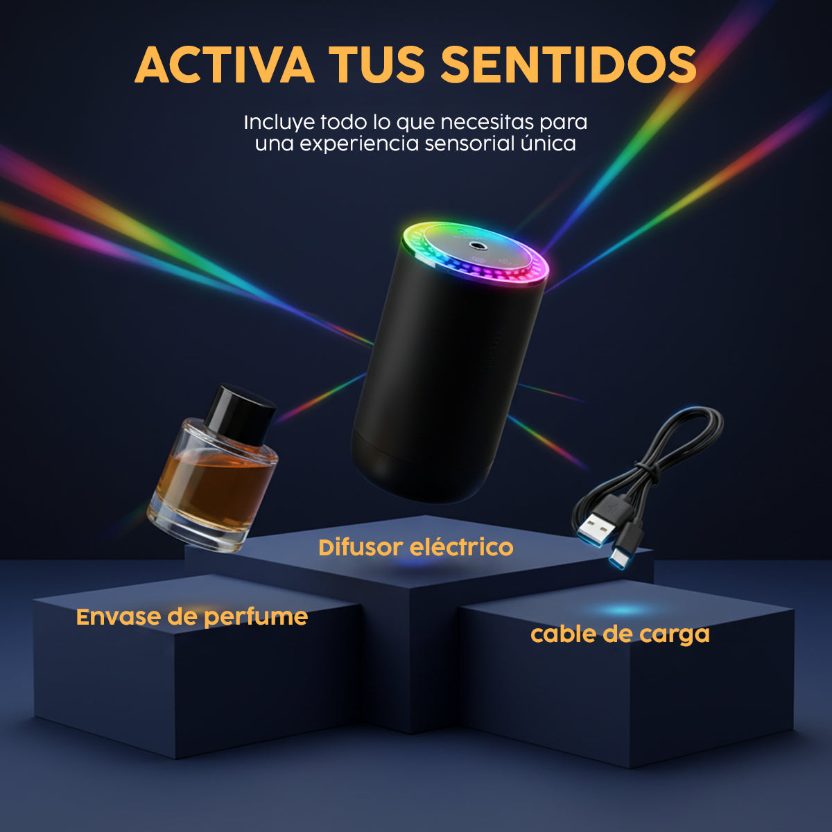 Humidificador para Auto con Luces Led